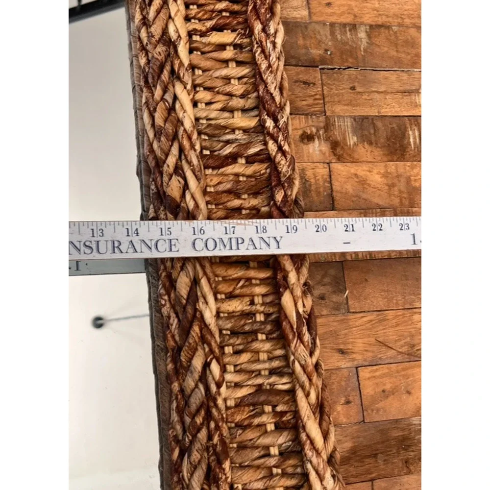 Rectangular Woven Rope Wall Mirror 27.5